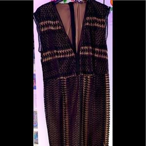 Black Panelled Maxi dress